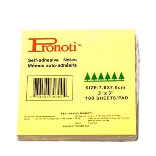 Giấy note vàng 3x3 Pronoti 7,6cmx7,6cm