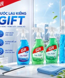 Nước lau kiếng Gift chai 580ml lau sạch