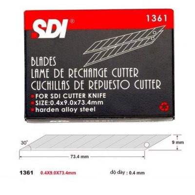 Lưỡi dao rọc giấy SDI 1361 30 độ - 9mm_3