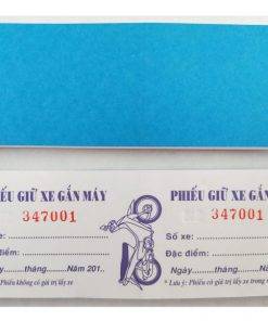 Phiếu giữ xe có số giá rẻ