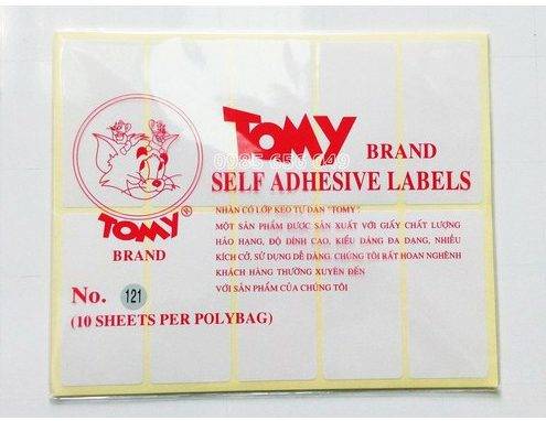 Nhãn đề can Tomy kích cỡ A4 phân loại 121 nhãn decal tomy a5 121 giá ưu đãi