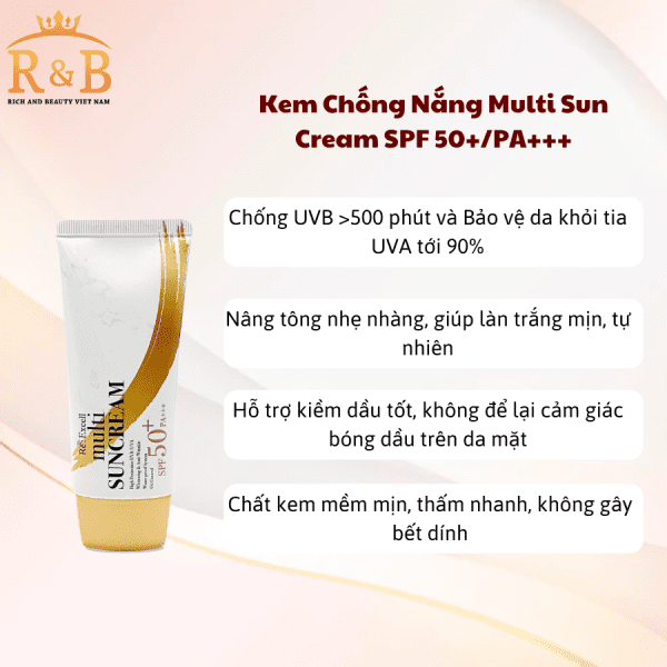 Kem chống năng chất lượng tuyệt hảo Kem chống nắng Multi Sun Cream