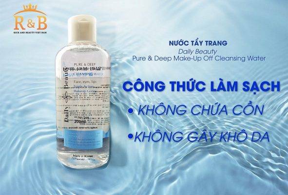 Nước tẩy trang không hóa chất độc hại Nước tẩy trang cao cấp Hàn Quốc