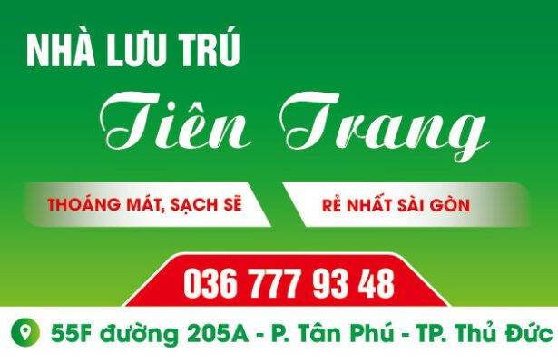 Danh thiếp của nhà lưu trú Tiên Trang