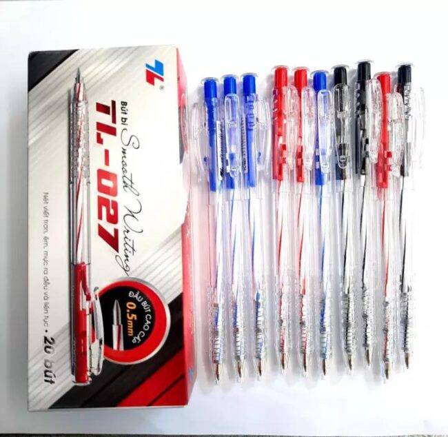 Bút bi TL-027 bao nhiêu tiền 1 hộp gồm 20 cây?