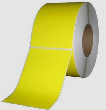 Giấy in nhiệt màu vàng dùng để in tem cảnh báo
