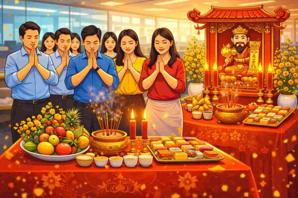 Lễ cúng khai trương văn phòng, chi nhánh công ty chuẩn phong thuỷ hiện đại