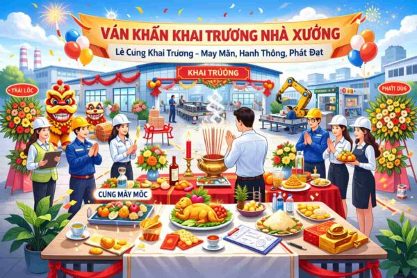 Bài cúng khai trương nhà xưởng, máy móc