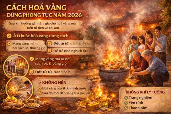 Bài khấn lễ hoá vàng năm 2026 chuẩn phong tục Bài khấn lễ hoá vàng năm 2026 chuẩn phong tục