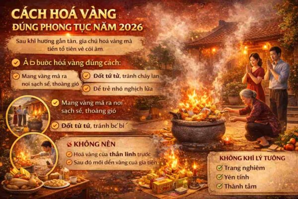 Cách hoá vàng đúng phong tục năm 2026