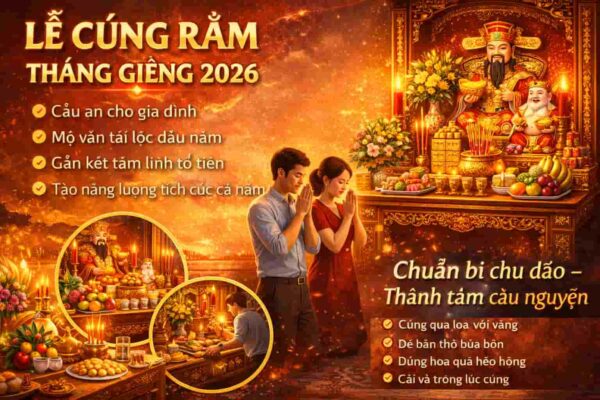 Lễ cúng rằm Nguyên tiêu 2026 chuẩn phong thuỷ