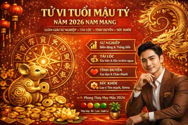 Tử vi phong thuỷ nam mạng tuổi Mậu Tý 2026