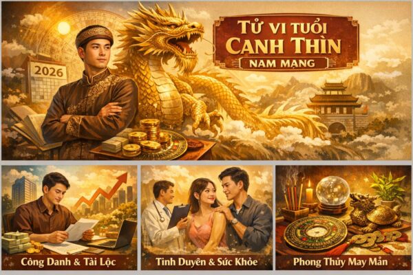 Tử vi tuổi Canh Thìn năm 2026 nam mạng chuẩn phong thuỷ