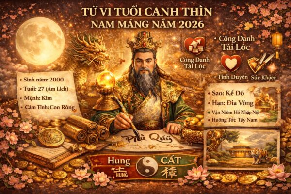 Tử vi tuổi Canh Thìn nam mạng năm 2026 luận giải chi tiết