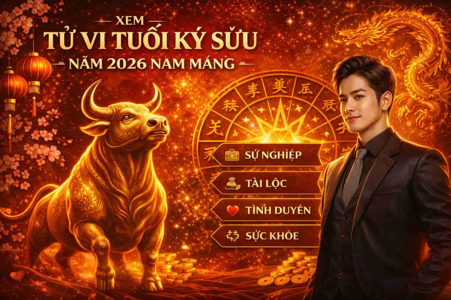 Tử vi tuổi Kỷ Sửu năm 2026 nam mạng chuẩn phong thuỷ