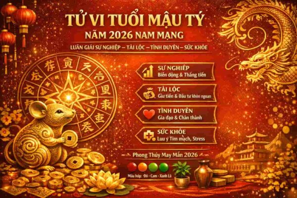 Tử vi tuỏi Mậu Tý nam mạng 2026 chuẩn phong thuỷ