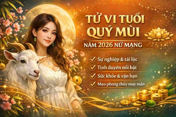 Tử vi tuổi Quý Mùi năm 2026 nữ mạng chuẩn