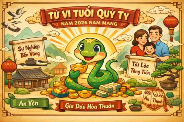 Tử vi tuổi Quý Tỵ năm 2026 nam mạng chuẩn phong thuỷ
