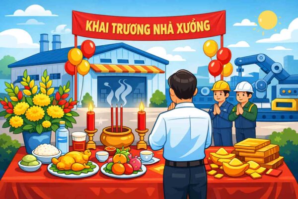 Văn khấn khai trương nhà xưởng, máy móc