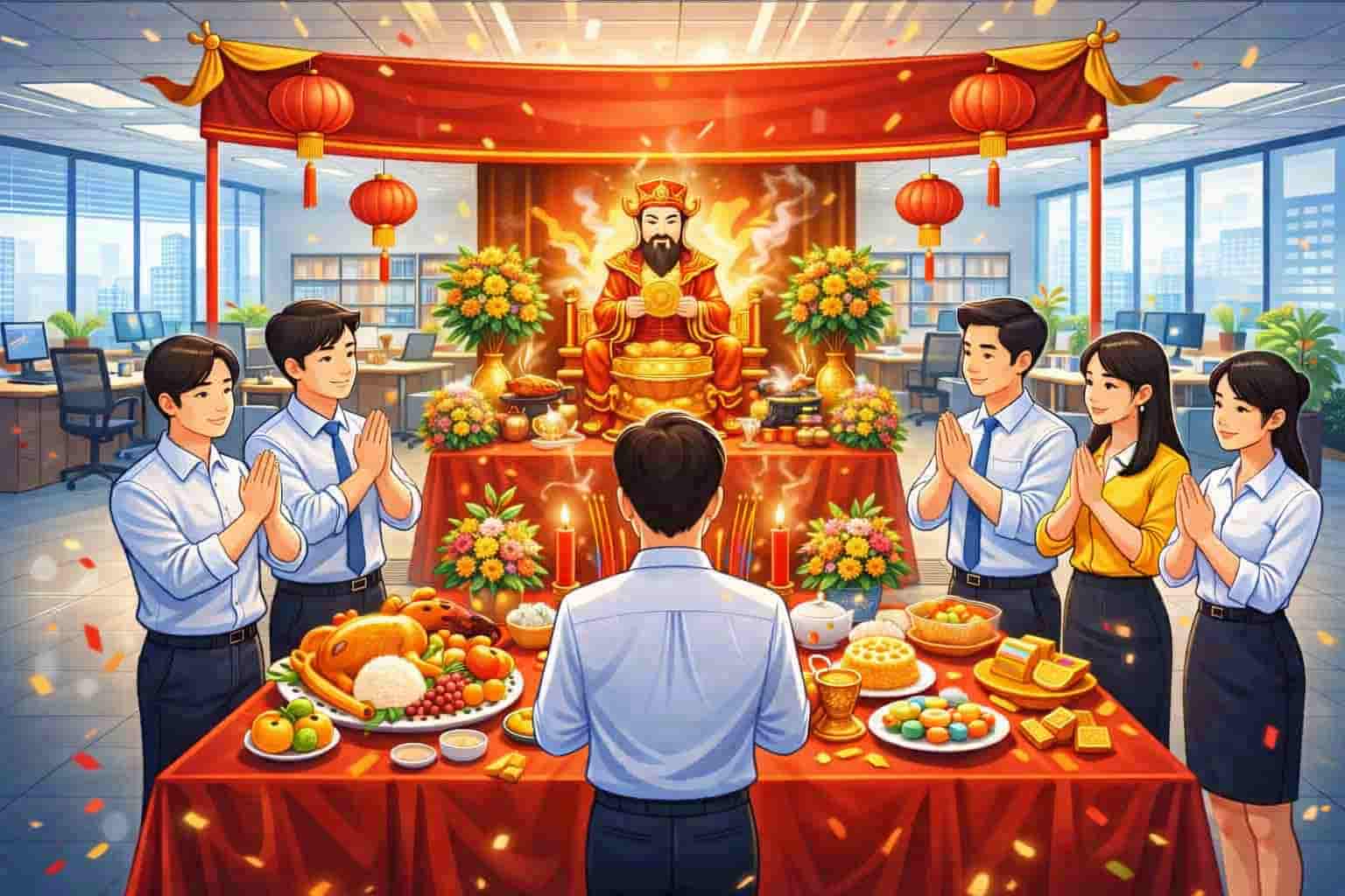 Văn khấn ngày Thần tài mồng 10 tháng Giêng