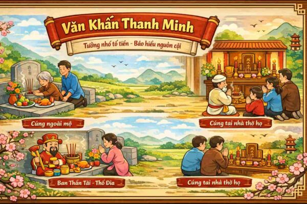 Văn khấn thanh minh tại nhà, ngoài mộ, tại bàn thờ gia tiên