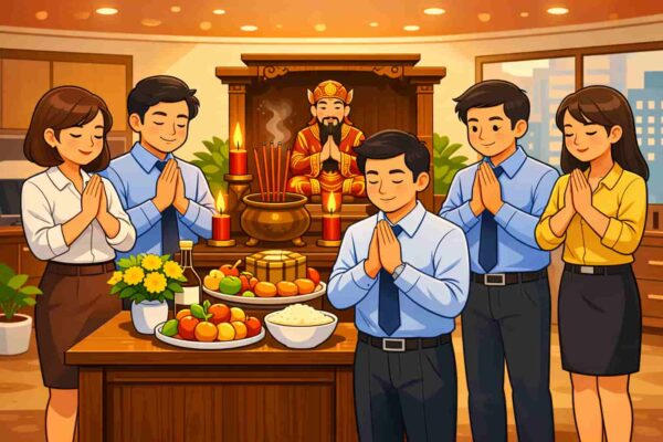 Văn khấn thổ công tại cơ quan chuẩn truyền thống