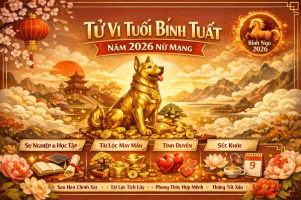 Xem tử vi tuổi Bính Tuất năm 2026 nữ mạng chuẩn phong thuỷ