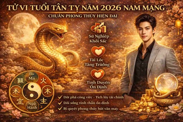 Xem tử vi tuổi Tân Tỵ năm 2026 nam mạng chuẩn phong thuỷ hiện đại