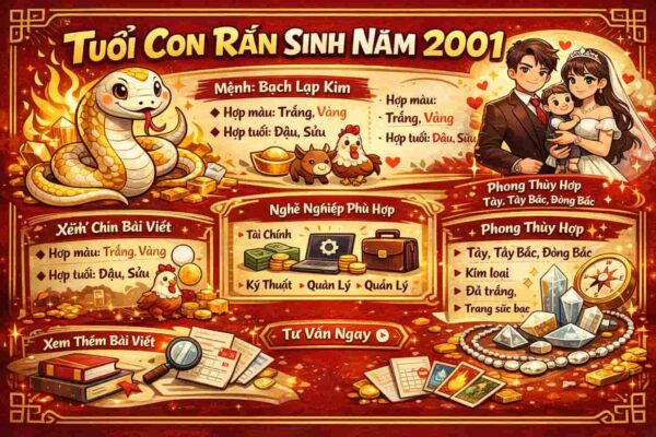 Tử vi phong thủy tuổi con rắn sinh năm 2001 Tử vi phong thủy tuổi con rắn sinh năm 2001