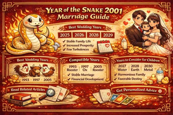 Gợi ý kết hôn chuẩn phong thủy cho tuổi con rắn 2001 Gợi ý kết hôn chuẩn phong thủy cho tuổi con rắn 2001