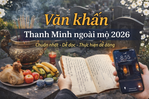 Văn khấn Thanh Minh ngoài mộ chuẩn phong thủy 2026