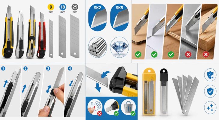 Các loại lưỡi dao rọc giấy phổ biến trên thị trường