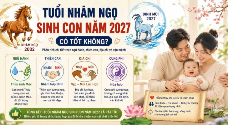 Tuổi Nhâm Ngọ sinh con năm 2027 có tốt không? Tuổi Nhâm Ngọ sinh con năm 2027 có tốt không?