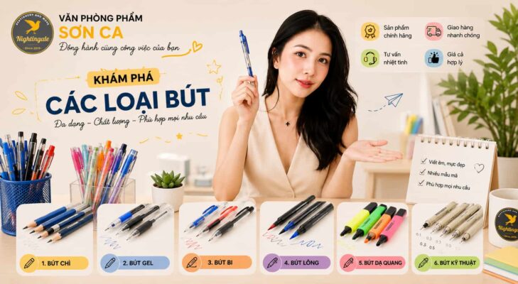 Sơn Ca bán các loại bút giá rẻ chất lượng cao, giao hàng nhanh chóng